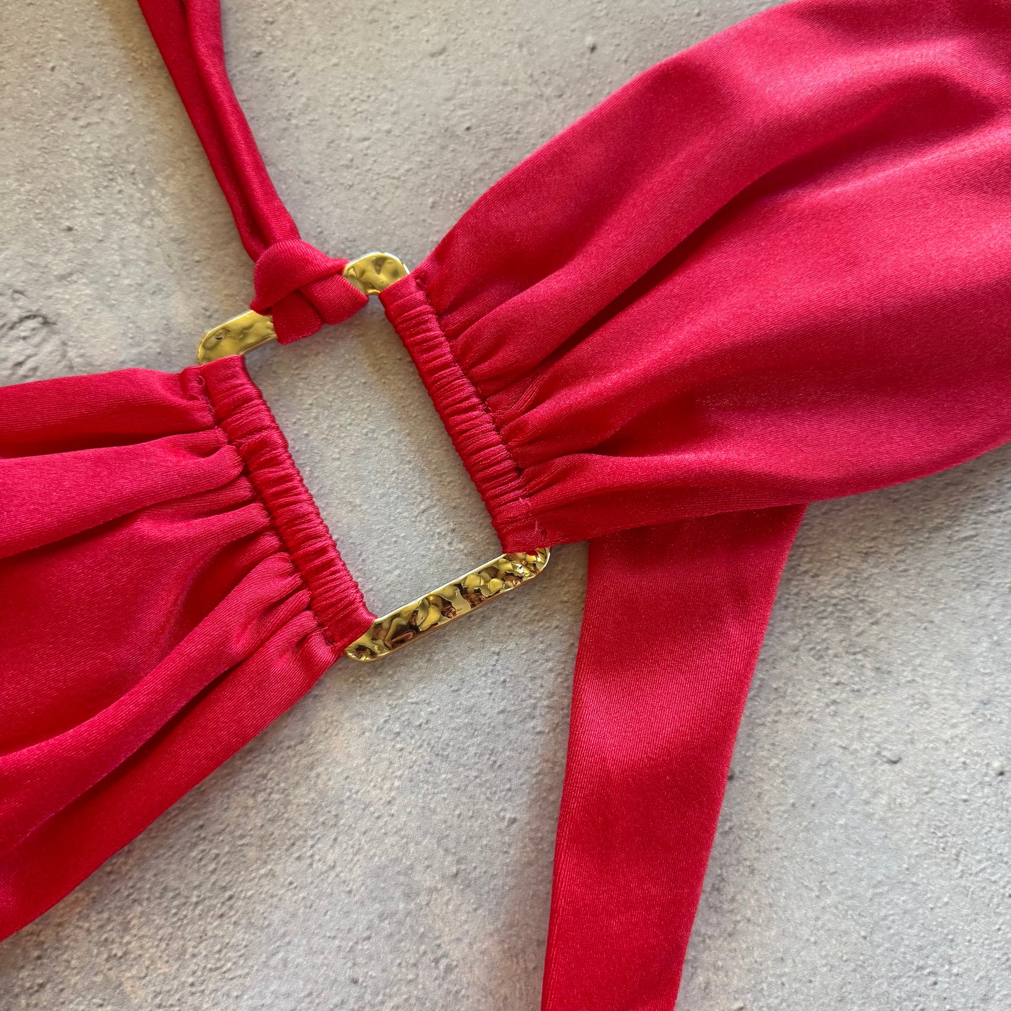 Scarlet Red Strapless Bikini Top