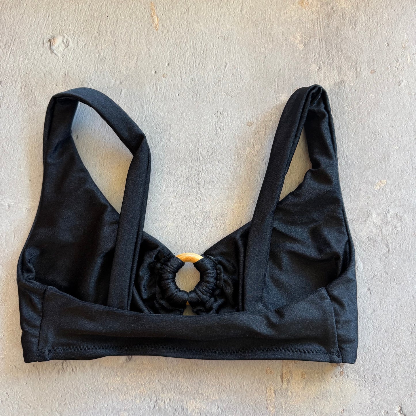 Glossy Black Cassia Bikini Top