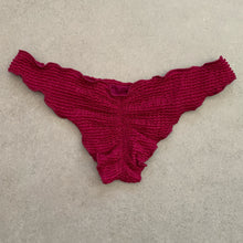 Load image into Gallery viewer, WineBerry Textured Lili Ripple Bikini Bottom
