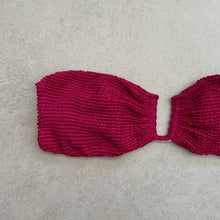 Load image into Gallery viewer, WineBerry Textured Mirella Strapless Bikini Top