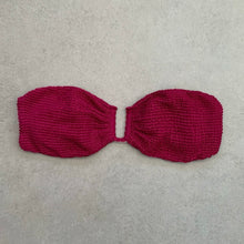 Load image into Gallery viewer, WineBerry Textured Mirella Strapless Bikini Top