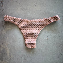 Load image into Gallery viewer, Pink Morganite Mermaid Weave Textured Kiki Bikini Bottom