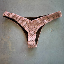 Load image into Gallery viewer, Pink Morganite Mermaid Weave Textured Kiki Bikini Bottom