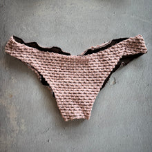 Load image into Gallery viewer, Pink Morganite Mermaid Weave Textured Lili Ripple Bikini Bottom