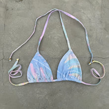 Load image into Gallery viewer, Rainbow Blossom Triangle Bikini Top