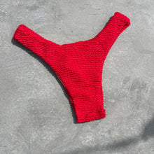 Load image into Gallery viewer, Mexican Chili Red Textured Bia Bikini Bottom