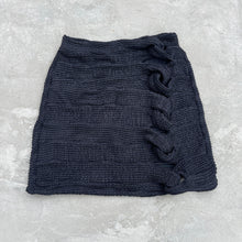 Load image into Gallery viewer, Hooked On You Onyx Black Textured Skirt
