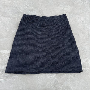 Hooked On You Onyx Black Textured Skirt