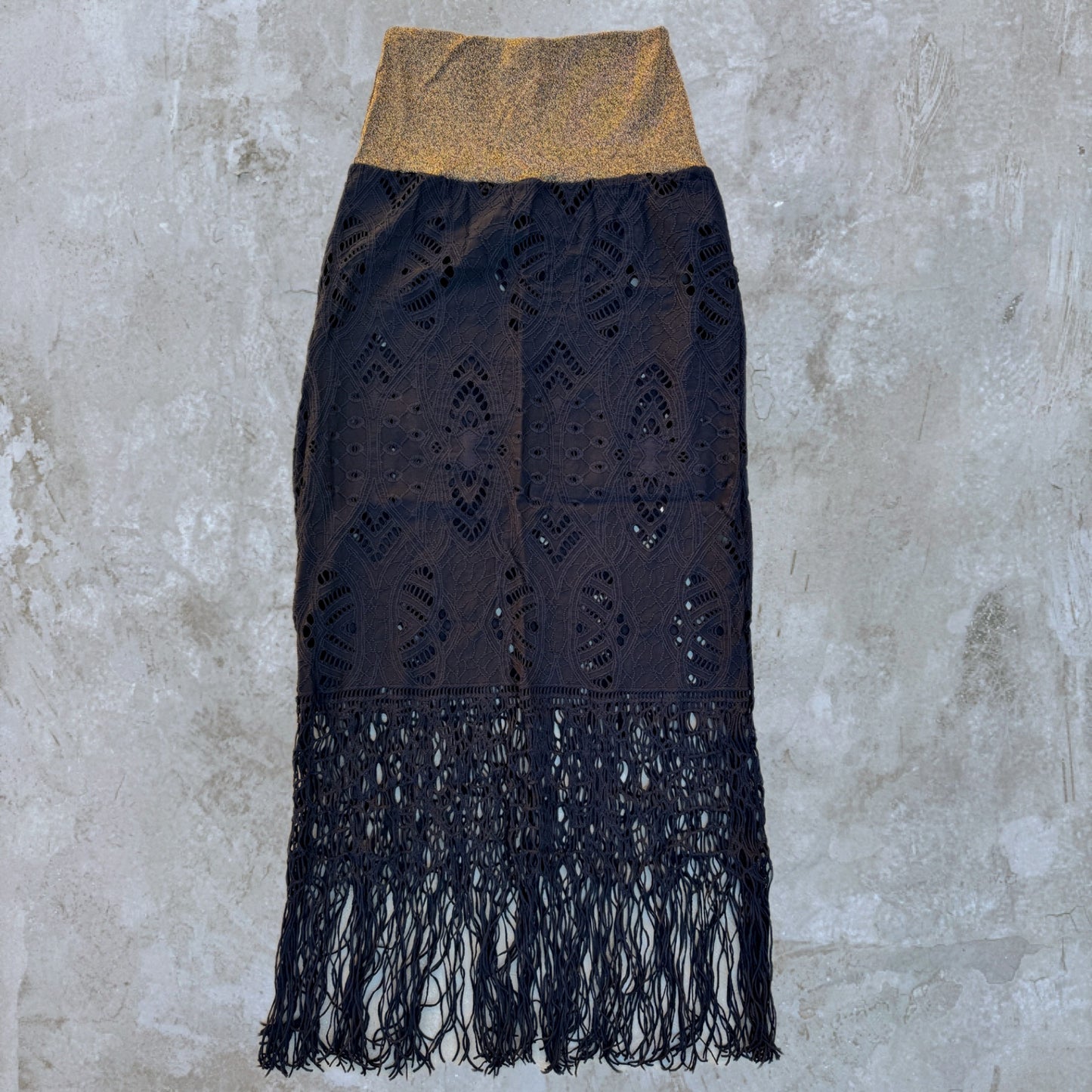 Pipa Black Macrame Trinity Skirt