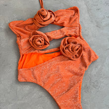 Load image into Gallery viewer, Laurice Orange Sparkle One Piece Swimsuit