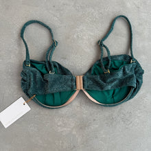 Load image into Gallery viewer, Teal Sparkle Haven Bikini Top