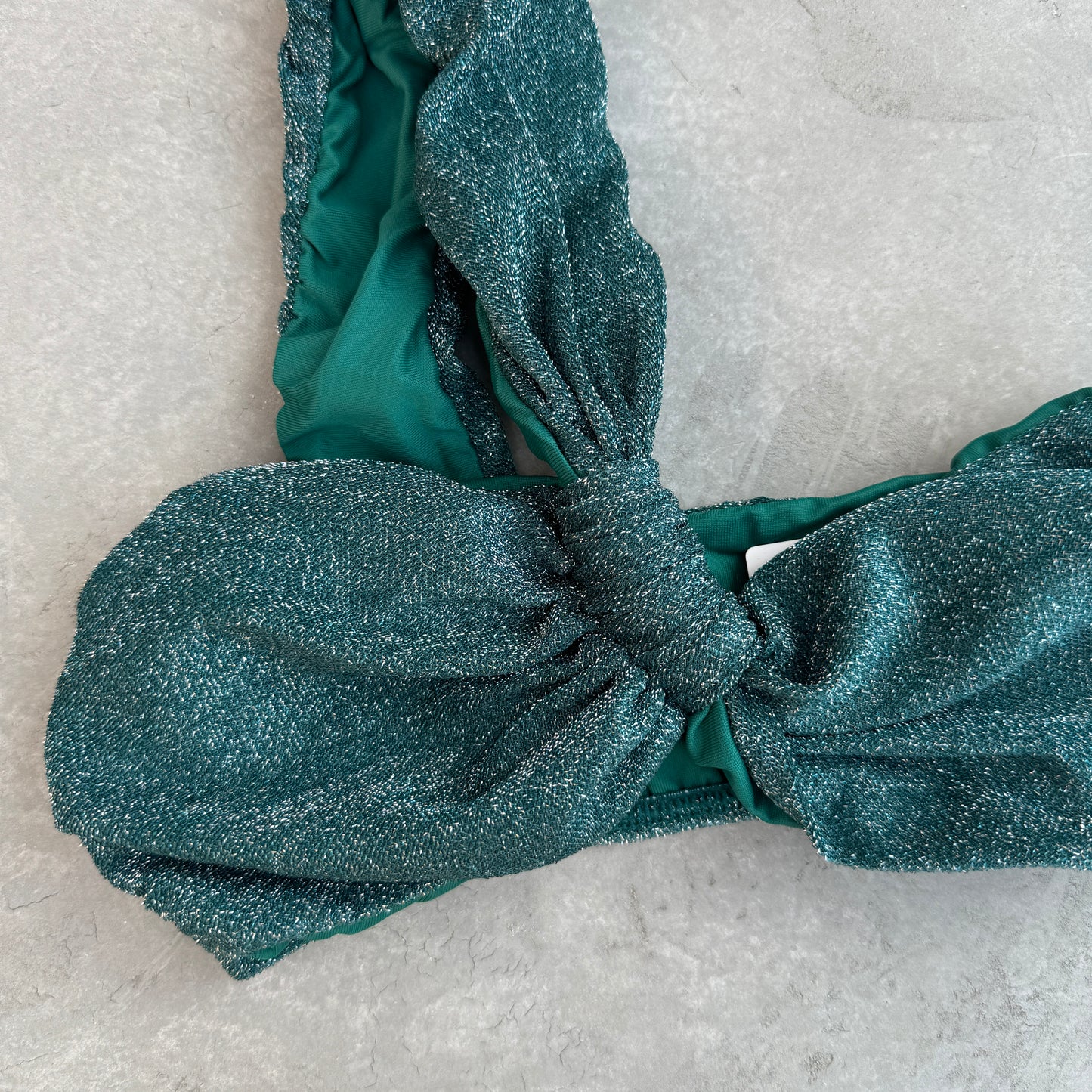 Teal Sparkle Greek Bikini Top