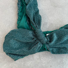 Load image into Gallery viewer, Teal Sparkle Greek Bikini Top