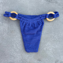 Load image into Gallery viewer, Indigo Blue Textured Kayla Bikini Bottom