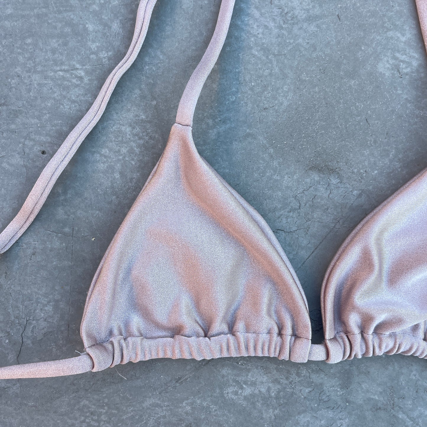 Champagne Sand Triangle Bikini Top