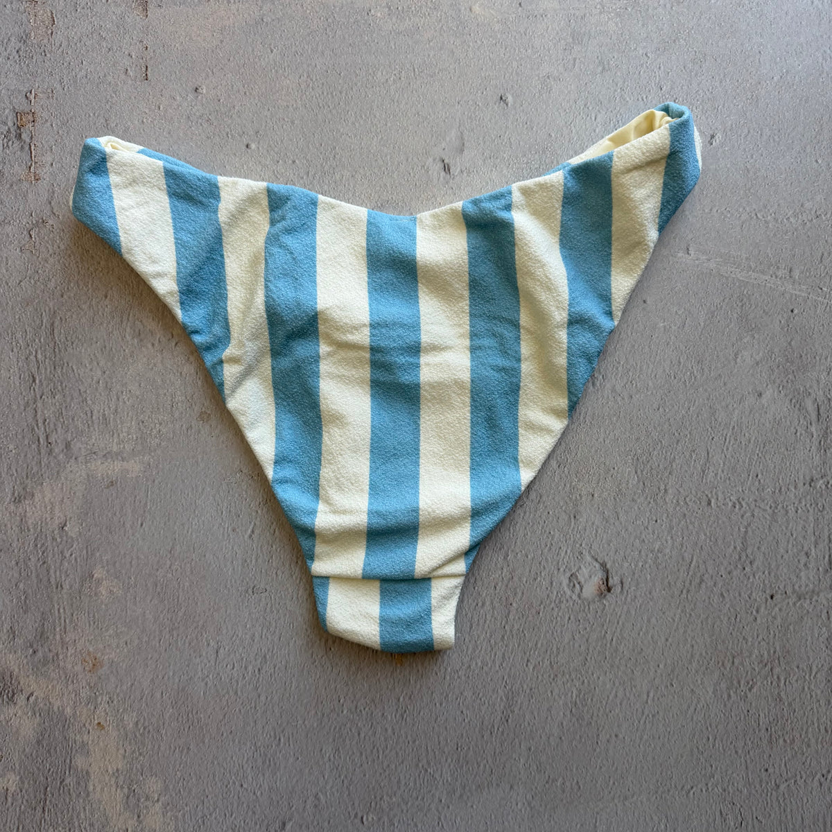 Pool Side Blue Seashore Textured Ivy Bikini Bottom