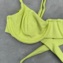Load image into Gallery viewer, Seashore Textured Citrus Lindy Bikini Top