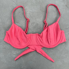 Load image into Gallery viewer, Seashore Textured Coral Delight Lindy Bikini Top