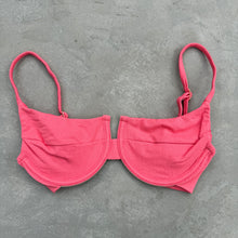 Load image into Gallery viewer, Seashore Textured Coral Delight Panneled Bikini Top