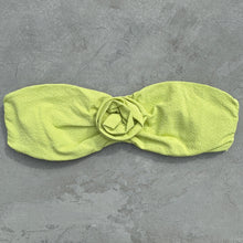 Load image into Gallery viewer, Seashore Textured Citrus Strapless Flower Bikini Top