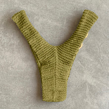 Load image into Gallery viewer, Pistachio Textured Bia with Rings Bikini Bottom