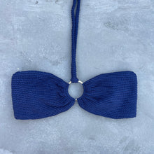Load image into Gallery viewer, Midnight Waves Textured Strapless Bikini Top