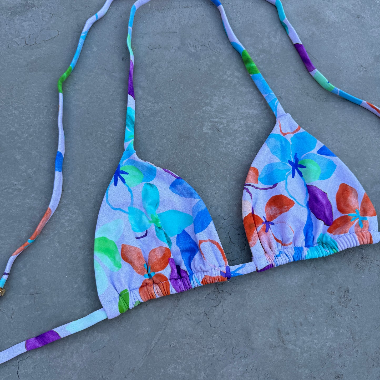 Spring Garden Triangle Bikini Top