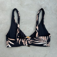 Load image into Gallery viewer, Bleached Leaves Black Cassia Bikini Top