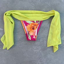Load image into Gallery viewer, Pink and Yellow Floral Side Tie Lu Bottom
