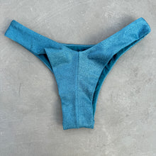 Load image into Gallery viewer, Formentera Blue Lux Textured Bia Bikini Bottom