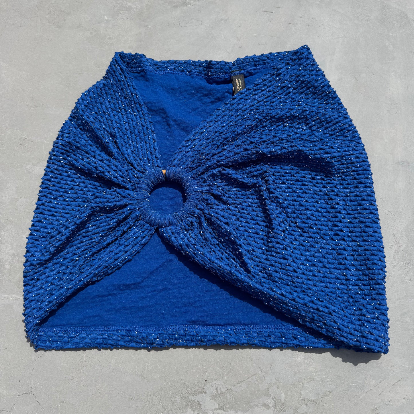 Blue Sparkling Mermaid Weave Mini Ring Skirt