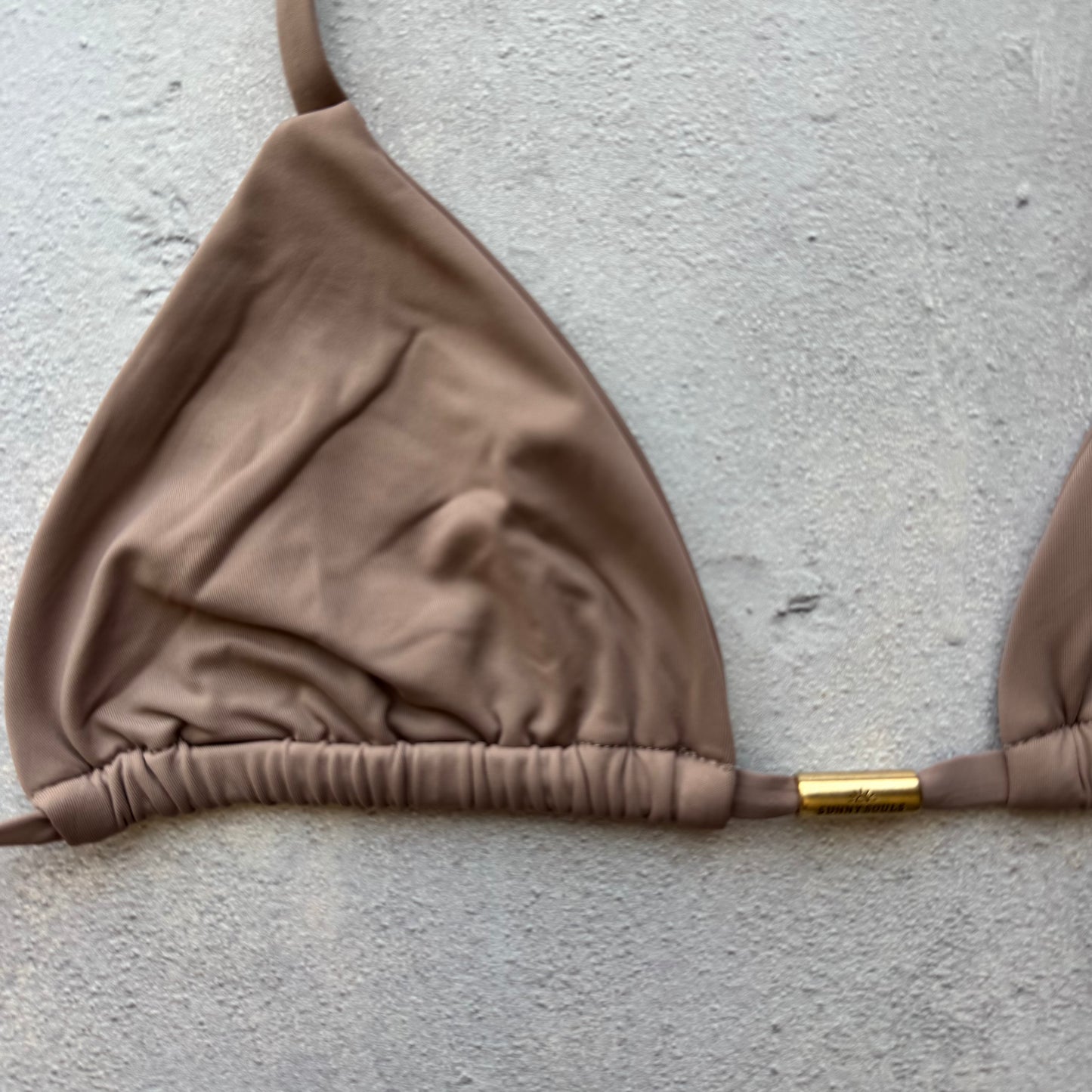 Cappuccino Brown Triangle Bikini Top