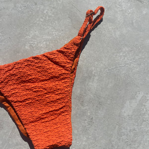 Sunkissed Amber Textured Tanga Bikini Bottom