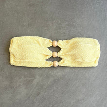 Load image into Gallery viewer, Lemoncello Beehive Textured Raquel Bikini Top