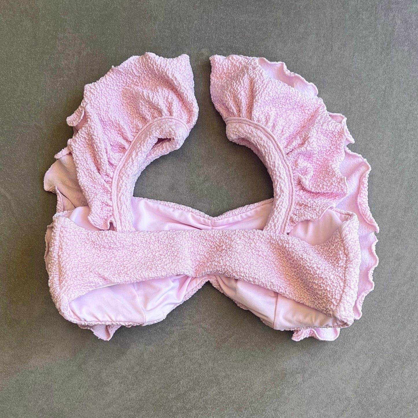 Rose Spritz Beehive Textured Camille Bikini Top