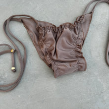 Load image into Gallery viewer, Chestnut Glow Ripple Side Tie Bikini Bottom