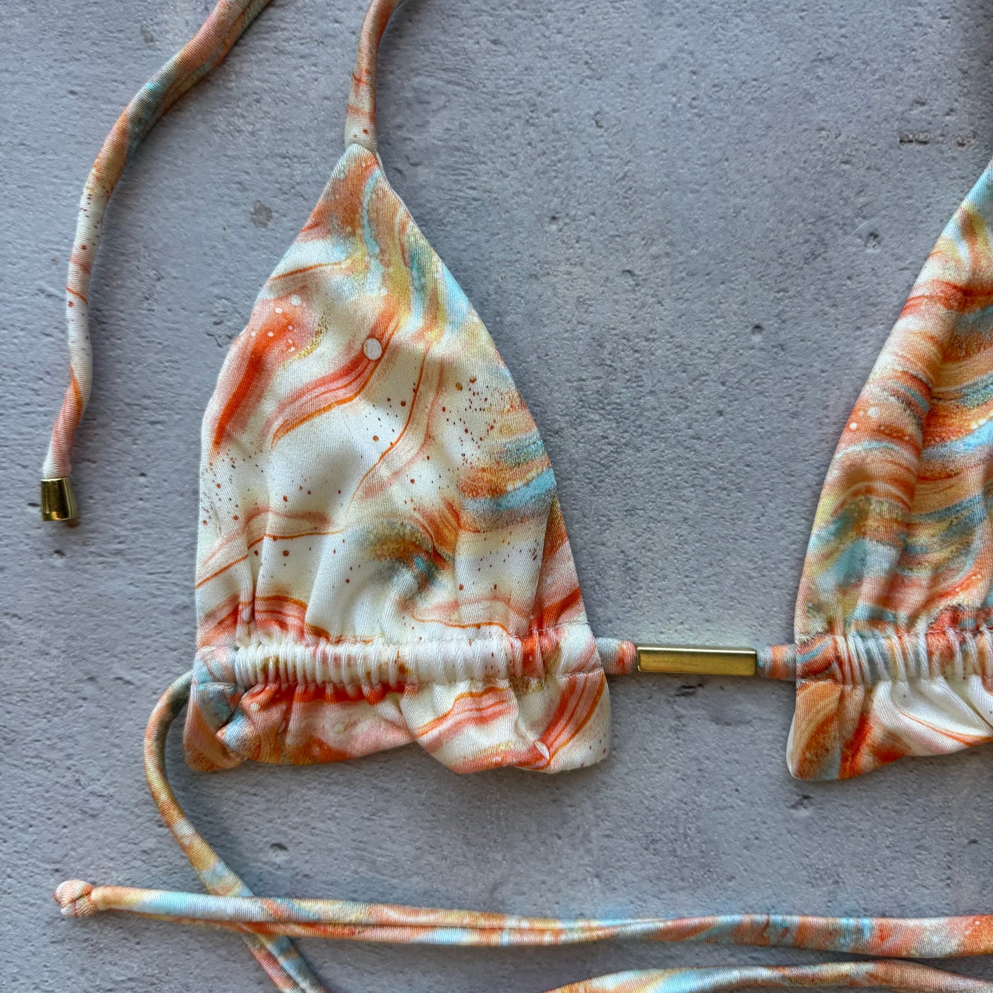 Sunset in Ibiza Triangle Frill Bikini Top