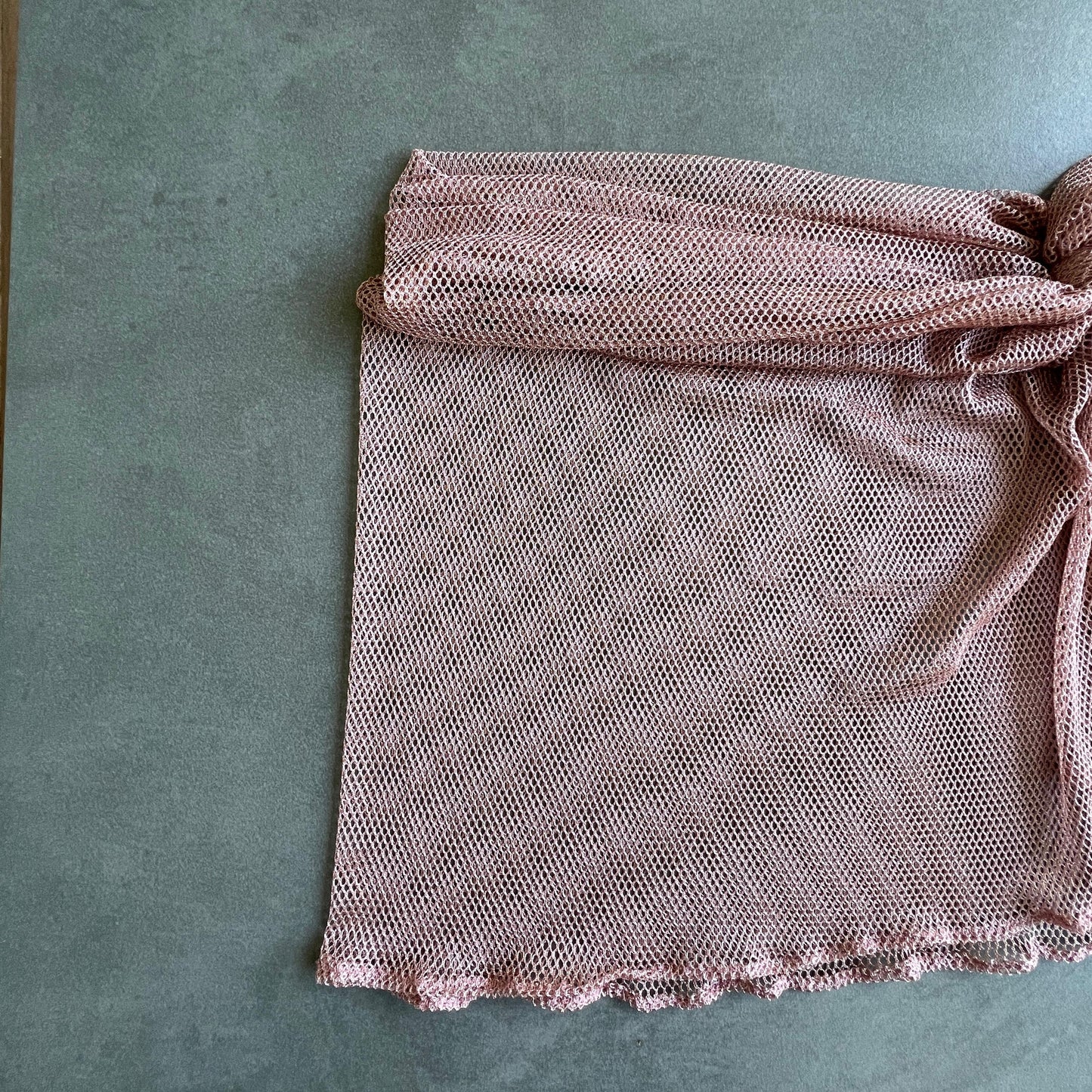Mini Beach Sarong Sparkling Mesh Pale Pink