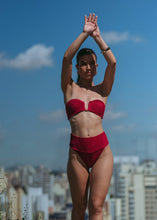 Load image into Gallery viewer, WineBerry Textured Mirella Strapless Bikini Top