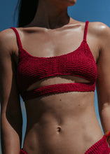 Load image into Gallery viewer, WineBerry Textured Nicole Bikini Top
