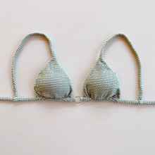 Load image into Gallery viewer, Sage Green Textured Triangle Bikini Top