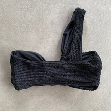 Load image into Gallery viewer, Onyx Black Textured Greek Bikini Top
