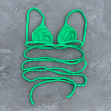 Load image into Gallery viewer, Irish Martini Textured Triangle Bikini Top