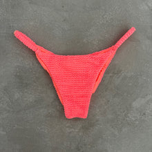 Load image into Gallery viewer, Neon Pink Flamingo Textured Tanga Bikini Bottom