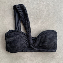 Load image into Gallery viewer, Onyx Black Textured Greek Bikini Top