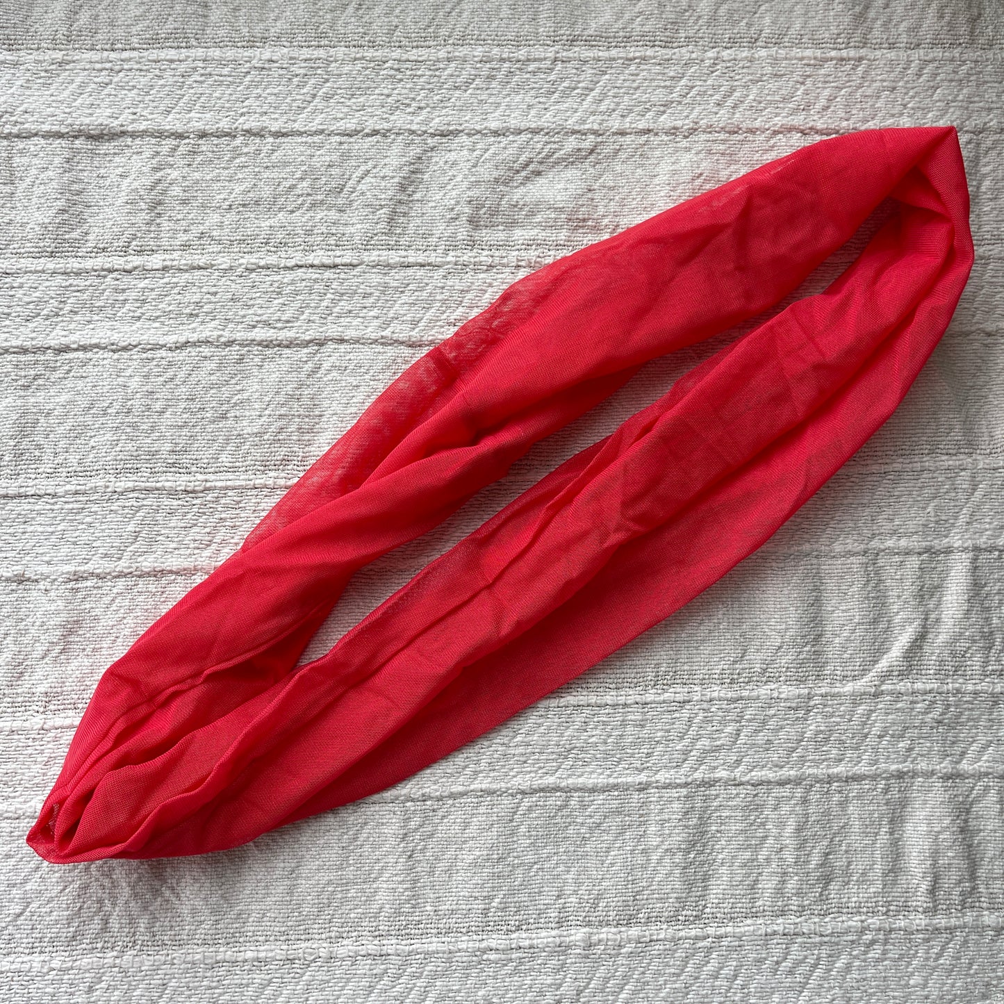 Red Mesh Bun Scarf