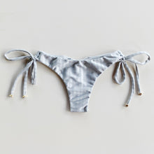 Load image into Gallery viewer, Silver Striped Side Tie Bikini Bottom