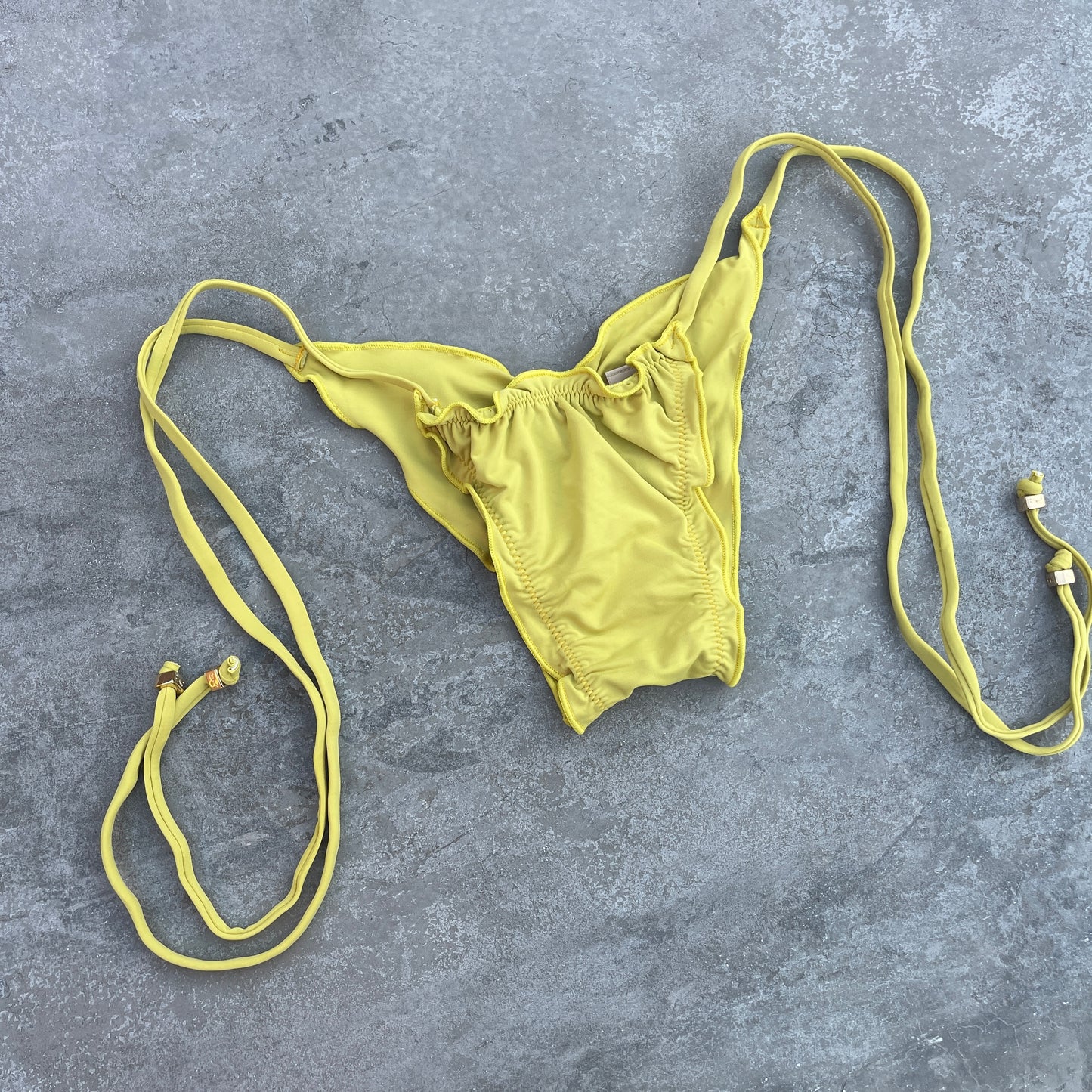 Mellow Yellow Ripple Side Tie Bottom