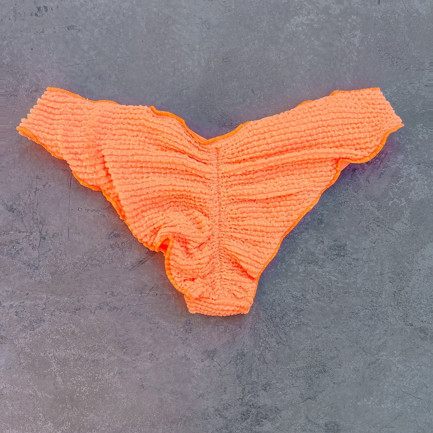 Energy Orange Textured Lili Ripple Bikini Bottom