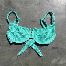 Load image into Gallery viewer, Atlantis Goddess Textured Panneled Bikini Top